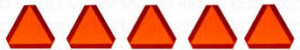 Decal SMV Slow Moving Vehicle 1/64 set of 5. 1/4"- MFTDC2000