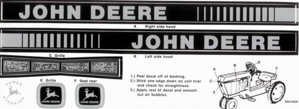 Decal John Deere 50 Series Industrial 1980's Pedal Tractor - DPJ1651