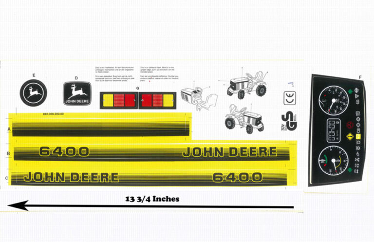 Decal John Deere 6400 Plastic Pedal Tractor Dpj3304 Midwest Decals