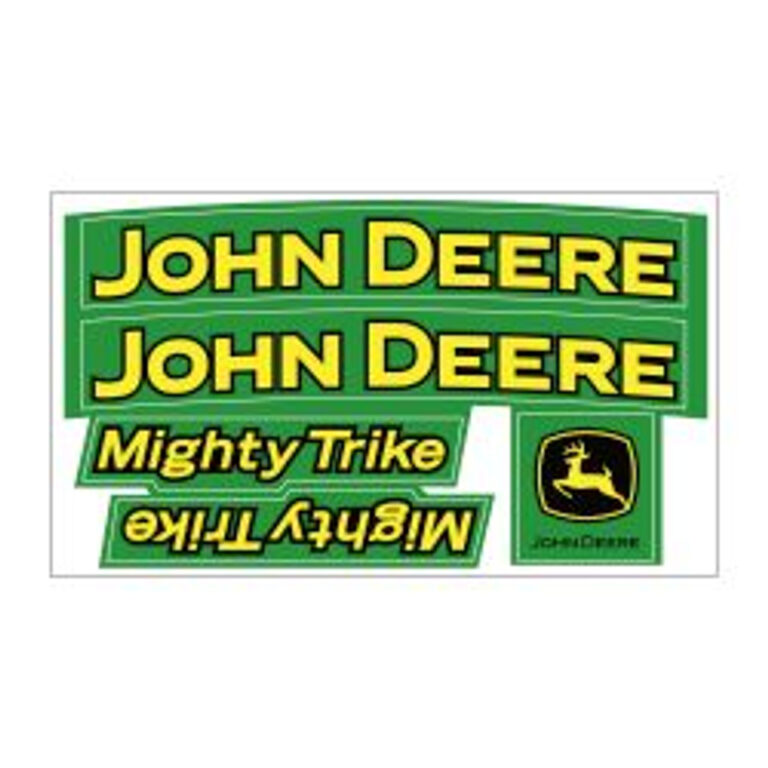 Decal John Deere Mighty Trike Set with cruved frame DPJ4006 Midwest