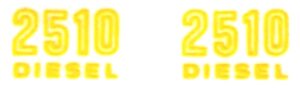 Decal 1/16 John Deere 2510 Diesel Outlined Model Numbers - DJ91X