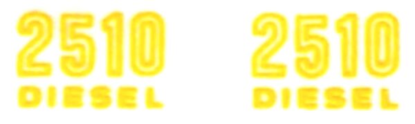 Decal 1/16 John Deere 2510 Diesel Outlined Model Numbers - DJ91X