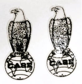 Decal Case Eagle Small (black on clear) 5/8" tall - Logo DC998