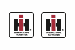 Decal IH Logo (red, white & black) 1/4 inch - DI952