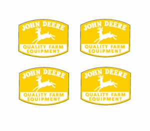 Decal John Deere Quality Farm Equipment - Yellow 1/4" - Logo - DJ958