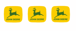 Decal John Deere Logo - Yellow 1 5/16" - DJ959