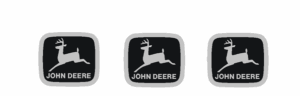 Decal John Deere Logo (black&silver) 3/16" - DJ994