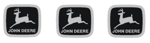 Decal John Deere Logo (black&silver) 1/8" - DJ994