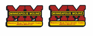 Decal MM Minneapolis Moline 3 Color Decal - Logo 5/8" - DMM901
