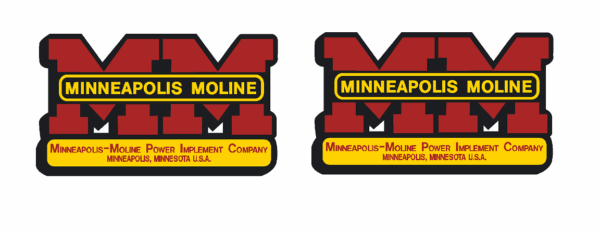 Decal MM Minneapolis Moline 3 Color Logo 7/8" -DMM902