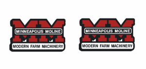 Decal MM Minneapolis Moline 2 Color Logo 5/16"- DMM910
