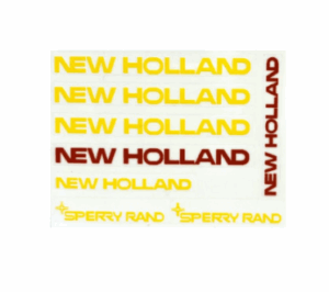 Decal 1/64 New Holland (yellow, red) DNH2- 11/16"