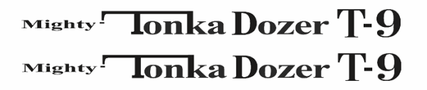 Decal Mighty-Tonka Dozer T-9, Black (Pair) - DTK271