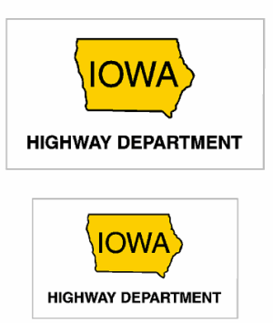 Decal State of Iowa DOT small - 5/16" - DX2723
