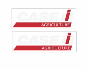 Decal Case IH Logo Ag 1/16 white/red on clear DC1918
