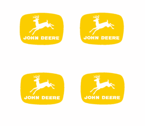 Decal John Deere Logo - Yellow Deere on clear 1/4"- DJ960