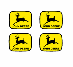 Decal John Deere Logo (4) 3/16" - DJ983R