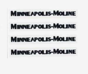 Decal MM Minneapolis Moline Model Logo (4) - 5/8" DMM506