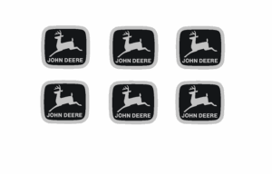 Decal John Deere Logo (black&silver) Small - 1/4" - DJ993