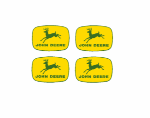 Decal John Deere Logo (green deer on yellow) SM 1/4" - DJ989
