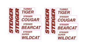 Decal 1/64 Steiger Tiger, Cougar, Bearcat, or Wildcat Set (red) DS711