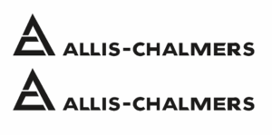 Decal Allis Chalmers Logo (black print) - 1 5/8" DA944