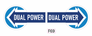 Decal 1/16 Ford Dual Power (Pair) - DF69