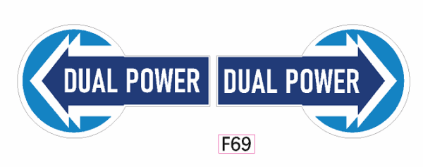 Decal 1/16 Ford Dual Power (Pair) - DF69