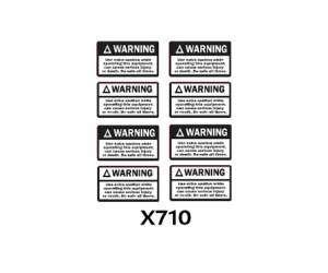 Decal 1/64 Warning 1/8" DX710