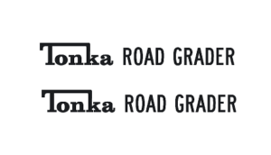 Decal Tonka Road Grader (Pair) - DTK203