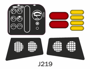 Decal 1/16 John Deere 30 & 40 Series Lights & Dash Set - DJ219