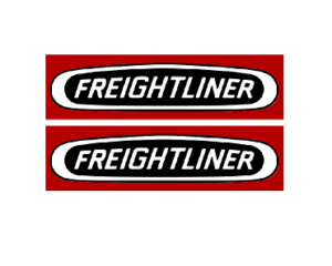 Decal 1/64 Freightliner - White, Red, Black 3/8"- DX814