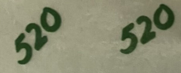 Decal 1/16 John Deere 520 Model Numbers (green) - DJ61