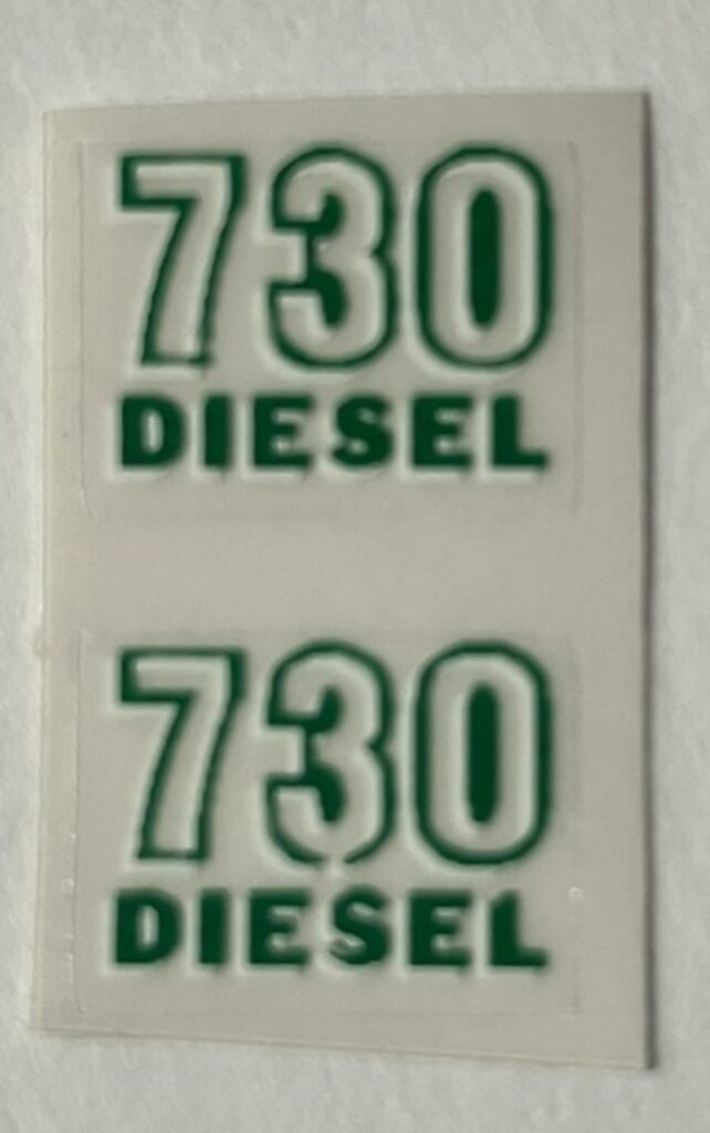 Decal 116 John Deere 730 Diesel Model Numbers Green Dj73 Midwest Decals And Farm Toys 3886