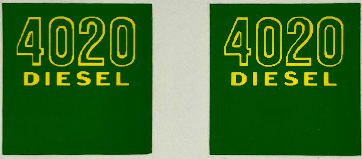 Decal 116 John Deere 4020 Diesel Model Numbers Outlined Green Dj97g Midwest Decals And Farm 3281