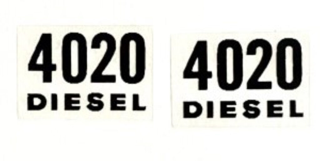 Decal 1/16 John Deere 4020 Diesel Model Numbers black DJ97B Midwest Decals & Farm Toys