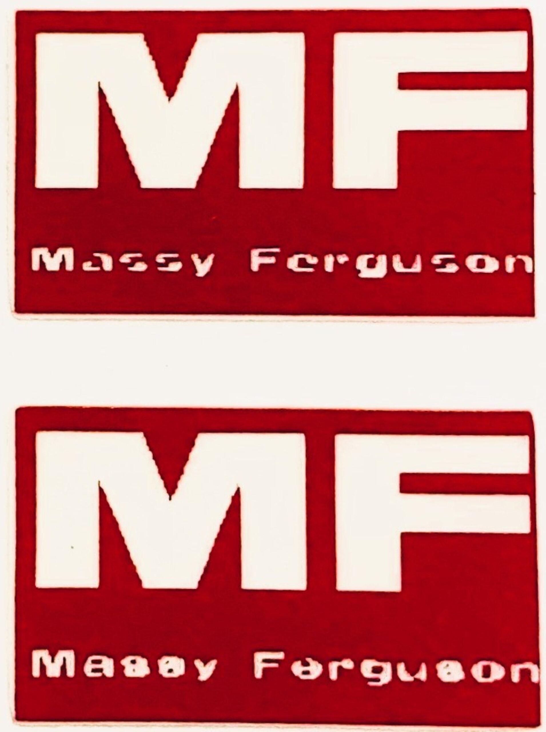 Decal Massey Ferguson Logo (Pair) Red - DM970 - Midwest Decals & Farm Toys