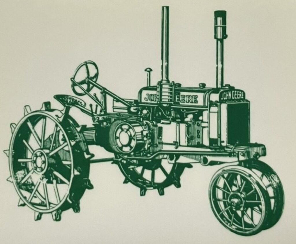 Decal John Deere GP Wide Tread Tractor green DJ1020 Midwest Decals