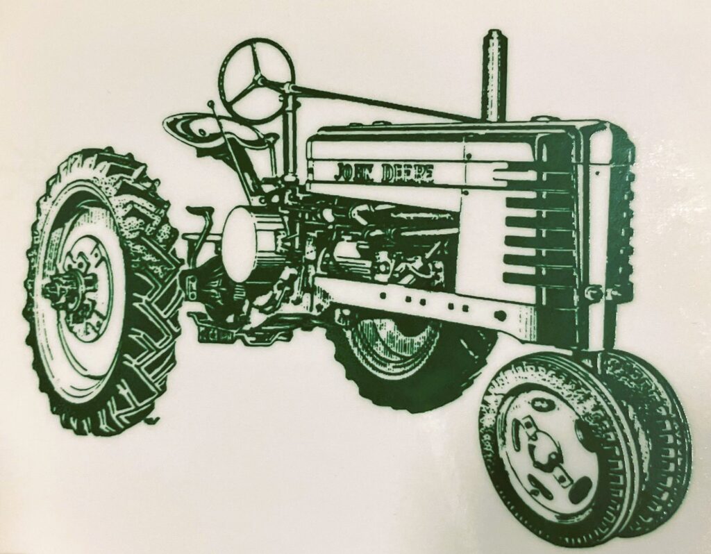 Decal John Deere H Tractor green DJ1031 Midwest Decals & Farm Toys