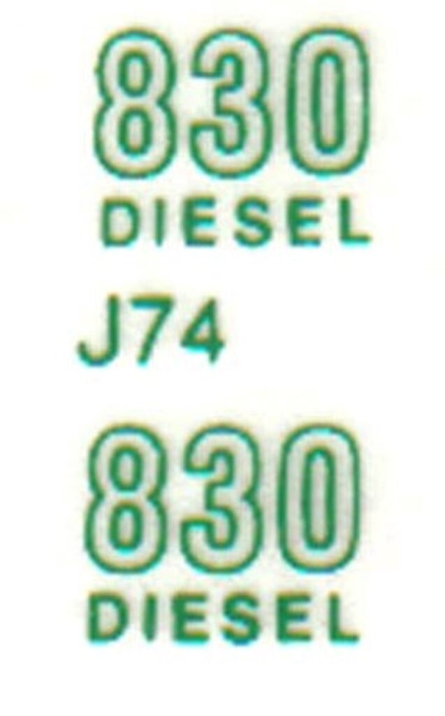 Decal 116 John Deere 830 Diesel Model Numbers Green Dj74 Midwest Decals And Farm Toys 4240