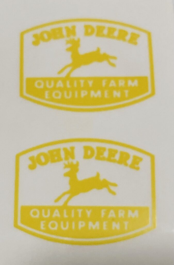 Decal John Deere Logo Quality Farm Equipment Yellow Dj Midwest Decals Farm Toys