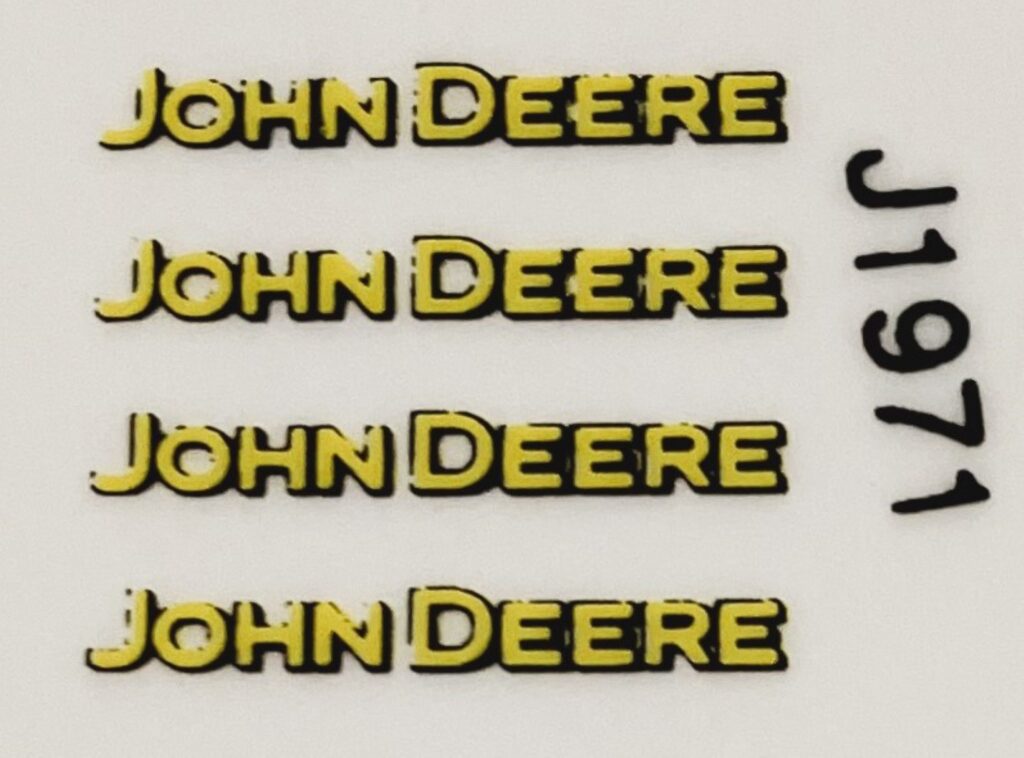 Decal John Deere Yellow Black Logo Dj Midwest Decals Farm Toys