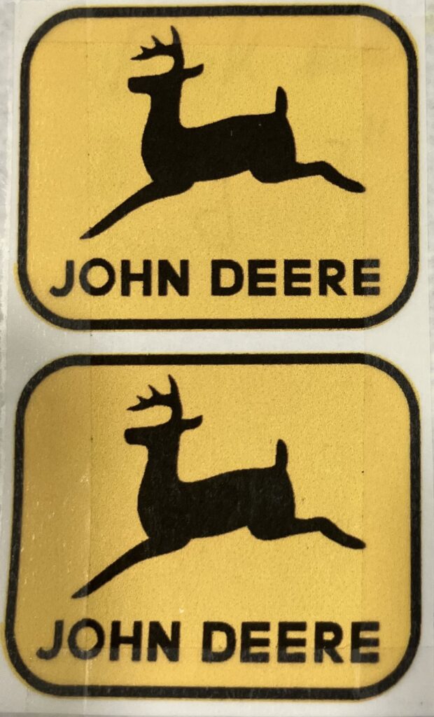 Decal John Deere Logo Black Deer On Yellow Pair 1 1516 Dj1997 Midwest Decals And Farm Toys 7853