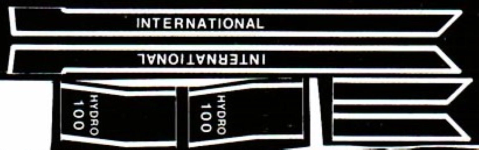 Decal 1/16 IH Hydro 100 Side Panel (black stripe) - DI80 - Midwest ...