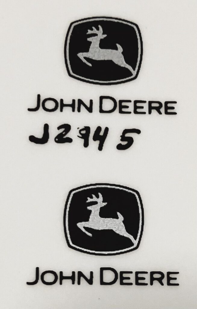 Decal John Deere Logo With John Deere 116 Scale Large 34 Dj2945 Midwest Decals And Farm Toys 5497