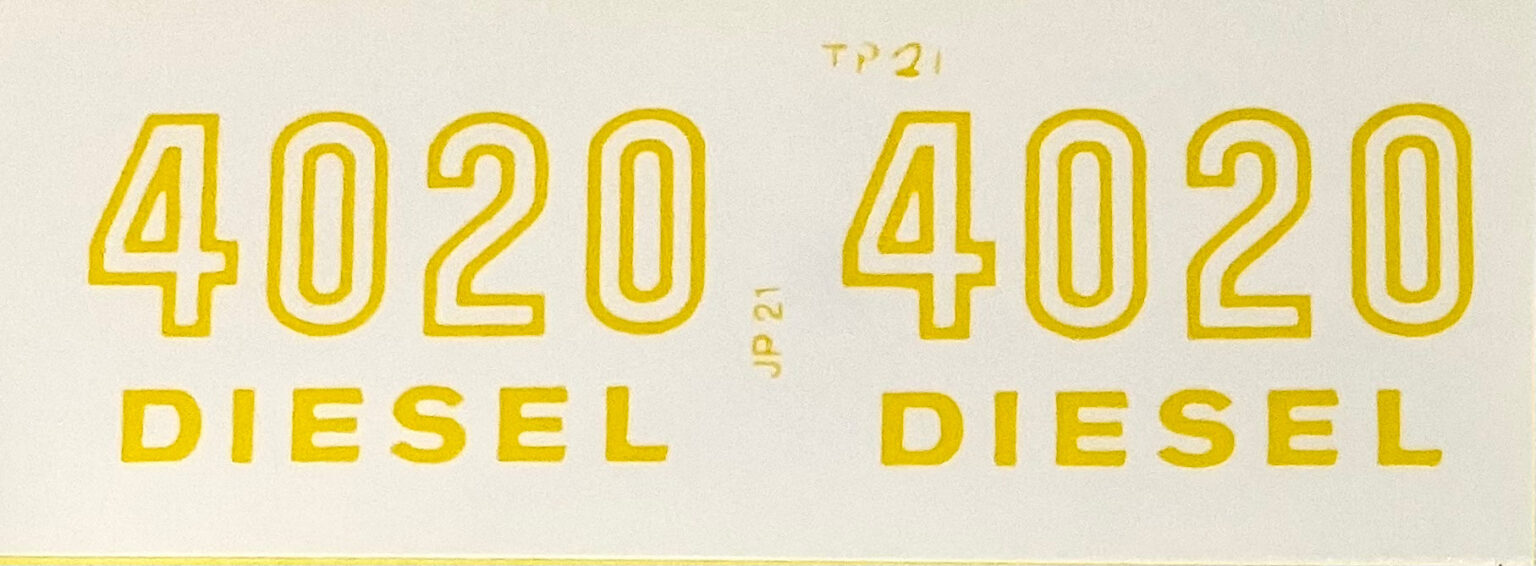 Decal John Deere 4020 Model Numbers for Pedal Tractor DJ1015B Midwest Decals & Farm Toys