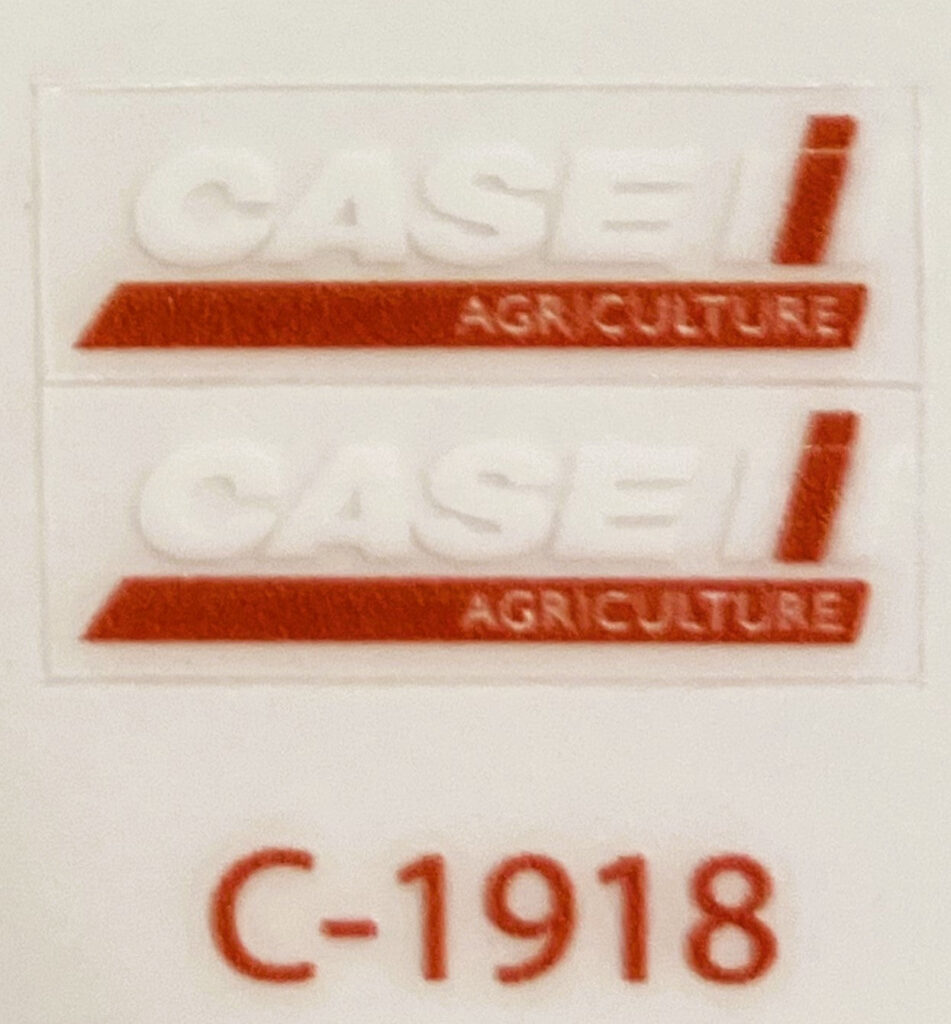 Decal Case IH Logo Ag 1/16 white/red DC1918 Midwest Decals & Farm Toys