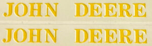 Decal John Deere 1/10 or 1/12 scale DJ12
