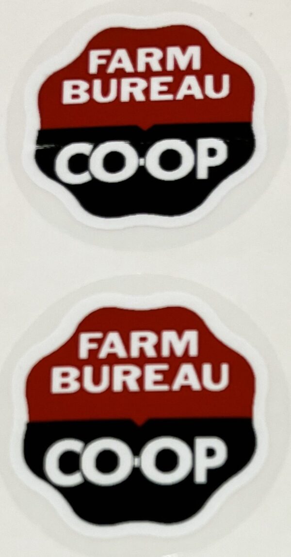 Decal Farm Bureau Co-op - Round - Logo - 1" DX28