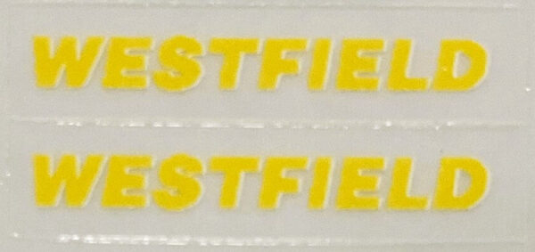 Decal 1/16 Westfield - Yellow 1 15/16" DX303